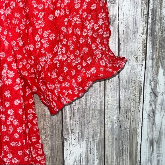 LOFT Smocked Floral Dot Peasant Blouse - Picture 3 of 5